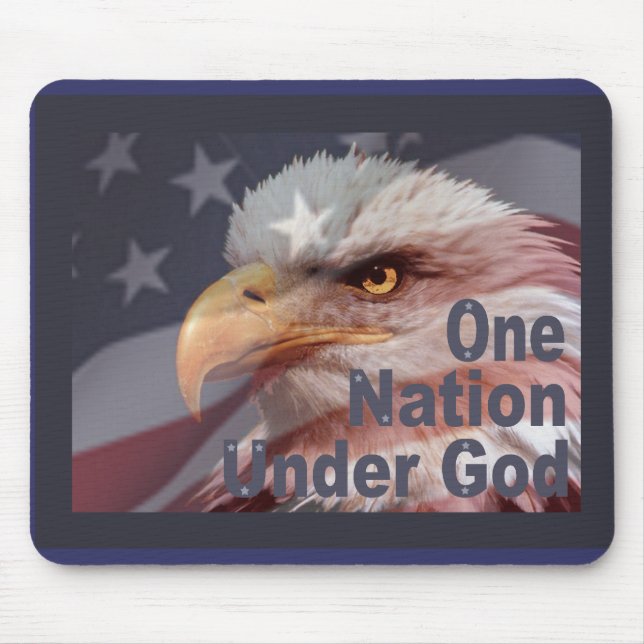 ONE NATION UNDER GOD by SHARON SHARPE Mouse Mat (Front)