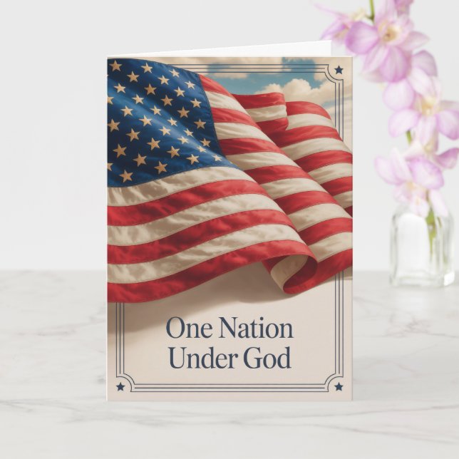 One Nation Under God Card (Orchid)