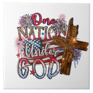One Nation Under God Ceramic Tile