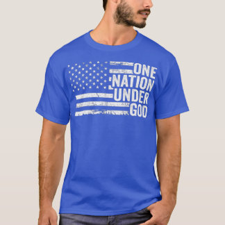 ONE NATION UNDER GOD  Christian USA Patriotic T-Shirt