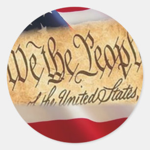 One Nation Under God Classic Round Sticker