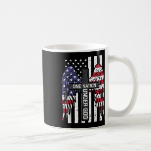 One Nation Under God Cross Flag Wings Memorial Coffee Mug