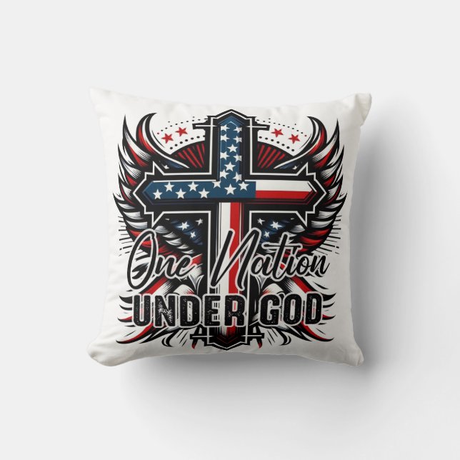 One Nation Under God  Cushion (Front)