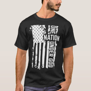One Nation Under God Distressed Flag T-Shirt