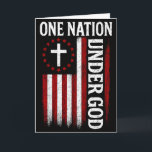 One Nation Under God Flag 4th Of July Patriotic Ch Card<br><div class="desc">One Nation Under God Flag 4th Of July Patriotic Christian</div>