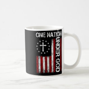 One Nation Under God Flag 4th Of July Patriotic Ch Coffee Mug