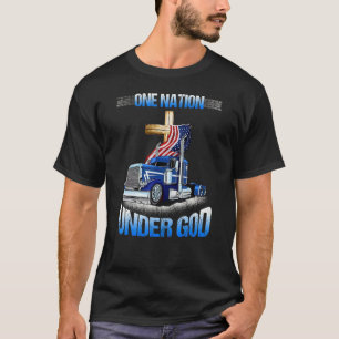 One Nation Under God Jesus Truck 4th Of July Chris T-Shirt