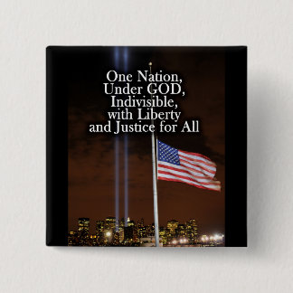 One Nation Under God Patriot Day 9/11 Patriotic 15 Cm Square Badge