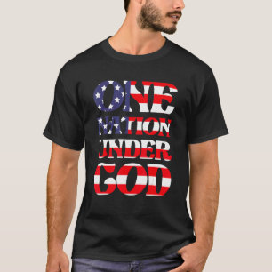 One Nation Under God Patriotic American Us Flag 4t T-Shirt