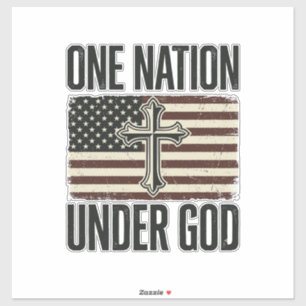 One Nation Under God Patriotic Cross