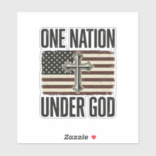 One Nation Under God Patriotic Cross