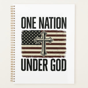 One Nation Under God Patriotic Cross Planner