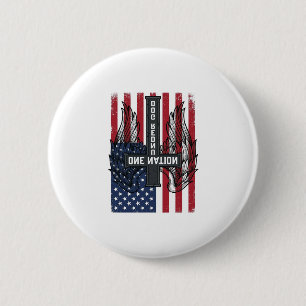 One Nation Under God Patriotic Cross Wings Shirt_1 6 Cm Round Badge