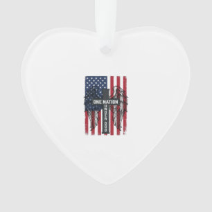 One Nation Under God Patriotic Cross Wings Shirt_1 Ornament