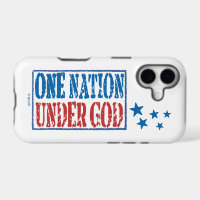 One Nation Under God Red White & Blue iPhone Cases