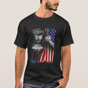 One Nation Under God Trump 2024 God American Flag T-Shirt