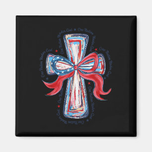 One Nation Under God Us Flag 4th Of July Patriotic Magnet