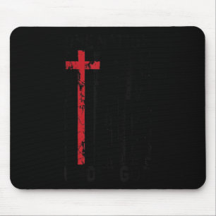 One Nation Under God Us Flag Jesus Christian Cross Mouse Mat
