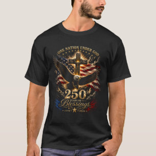 One Nation Under God USA Flag Cross Eagle T-Shirt