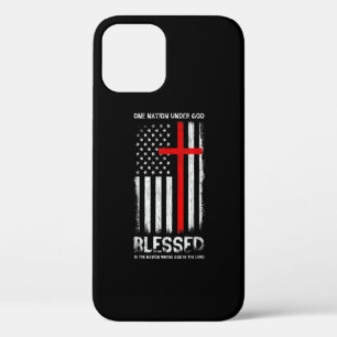 One Nation under God USA Patriot Veteran iPhone 12 Case