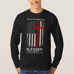 One Nation under God USA Patriot Veteran Chrisiani T-Shirt