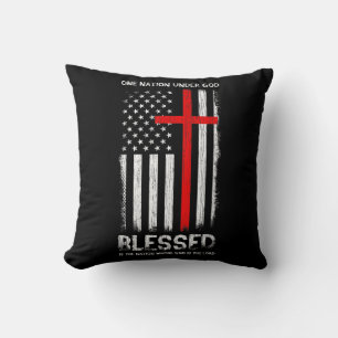 One Nation under God USA Patriot Veteran Cushion