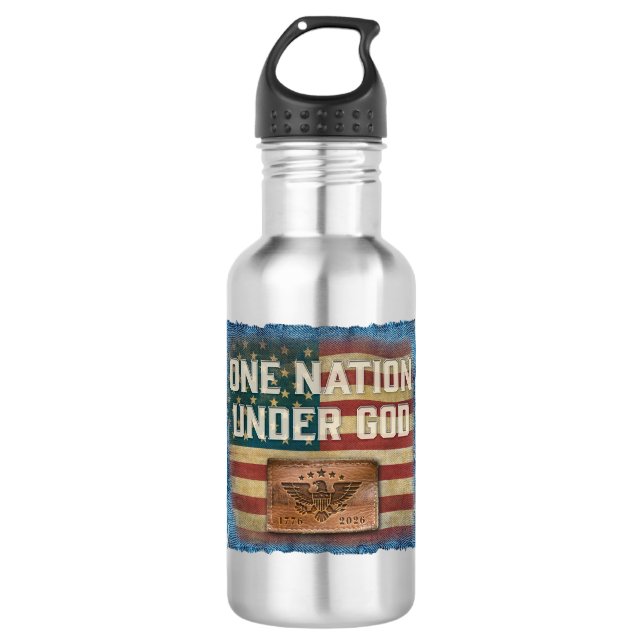 One Nation Under God - Water Bottle (Front)