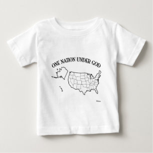One Nation Under God with US outline Baby T-Shirt