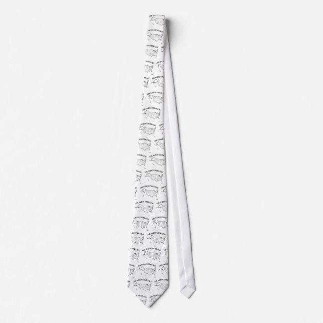 One Nation Under God with US outline Tie (Front)