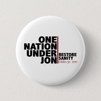 one nation under jon (stewart) 6 cm round badge