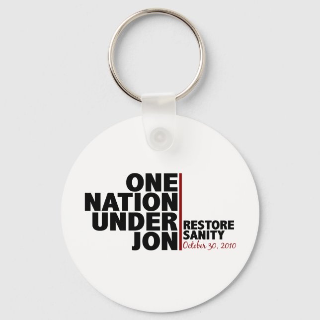 one nation under jon (stewart) key ring (Front)