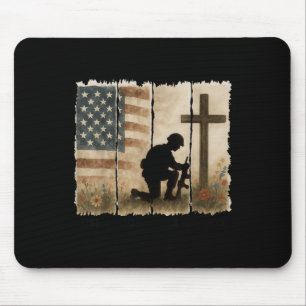 One Nation Under One God Jesus Christian Cross Fai Mouse Mat