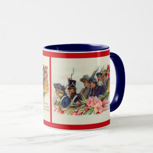 One Nation  Vintage Patriotic Coffee Mug