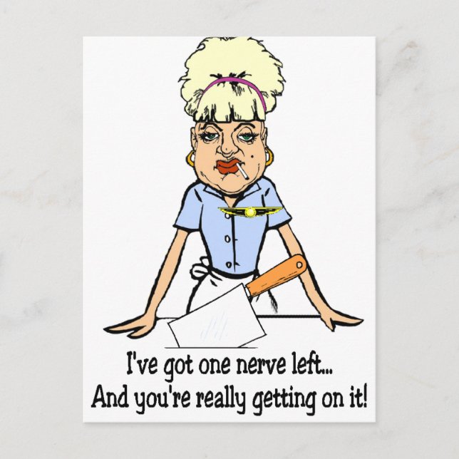 one nerve left postcard (Front)