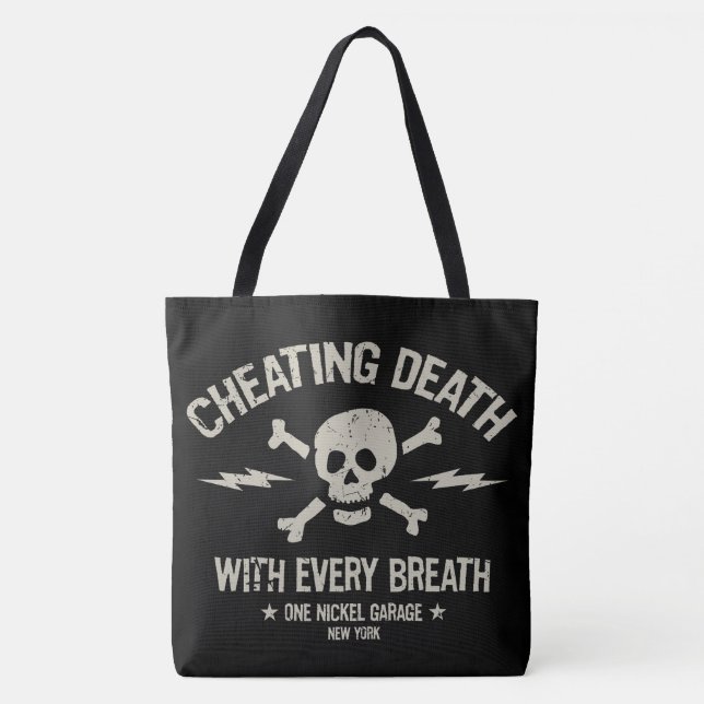 One Nickel Garage / Cheating Death Beach Bag (Front)