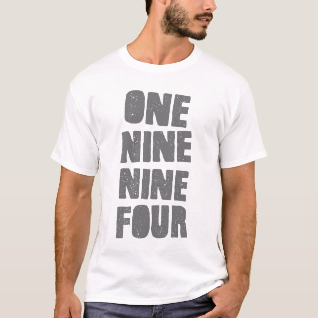 One Nine Nine Four logo shirt - White (Front)