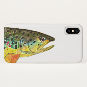 One-of-a-Kind Fly Fishing for Brown Trout iPhone X Case