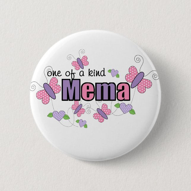 One Of A Kind Mema 6 Cm Round Badge (Front)