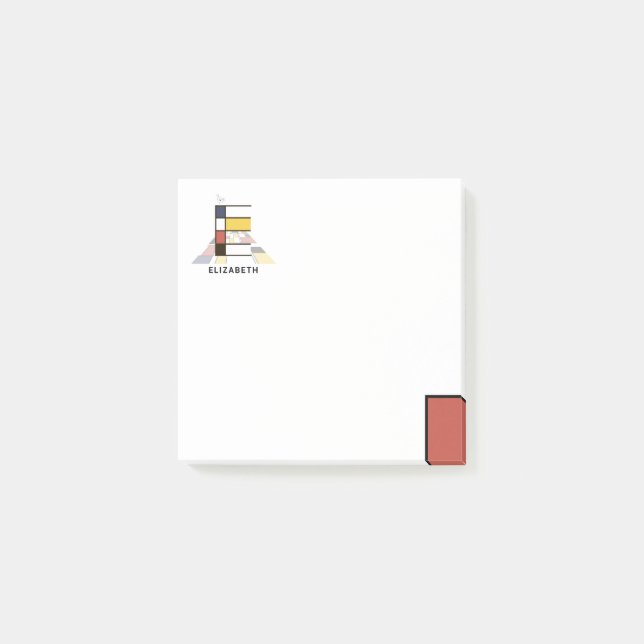 One-of-a-kind Modern Art Monogram. Letter E Post-it Notes (Front)
