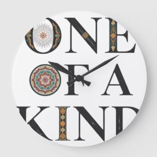 One of a Kind Moroccan Zellige Inspired T-Shirt Large Clock