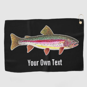 One-of-a-Kind Rainbow Trout Fly Fishing Angler's Golf Towel