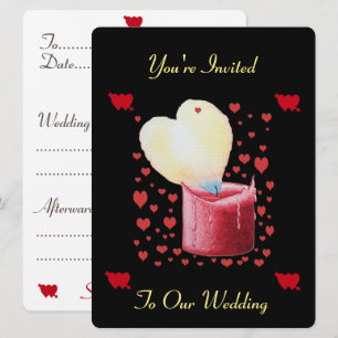 one of a kind romantic wedding  invitation