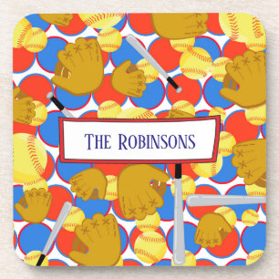 One of a kind Softball Coaster