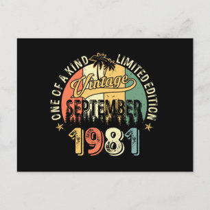One Of A Kind Vintage September 1981 Postcard