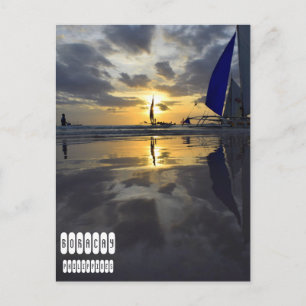 One of Kind Boracay  Beach Sunset Postcard