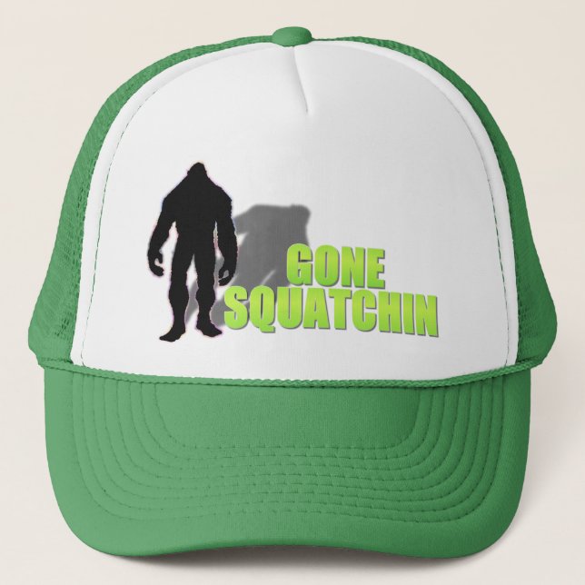 One of our best sellers Bobo's GONE SQUATCHIN Trucker Hat (Front)