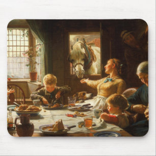 One of the Family (Donkey Being Fed) Mouse Mat