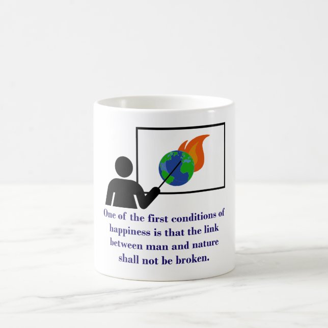 One Of The First Conditions - Climate Change Quote Coffee Mug (Center)