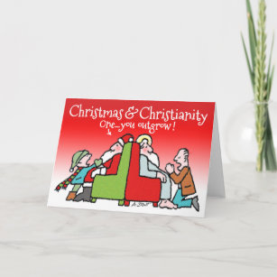 ONE of these Santas you outgrow! - Holiday Card