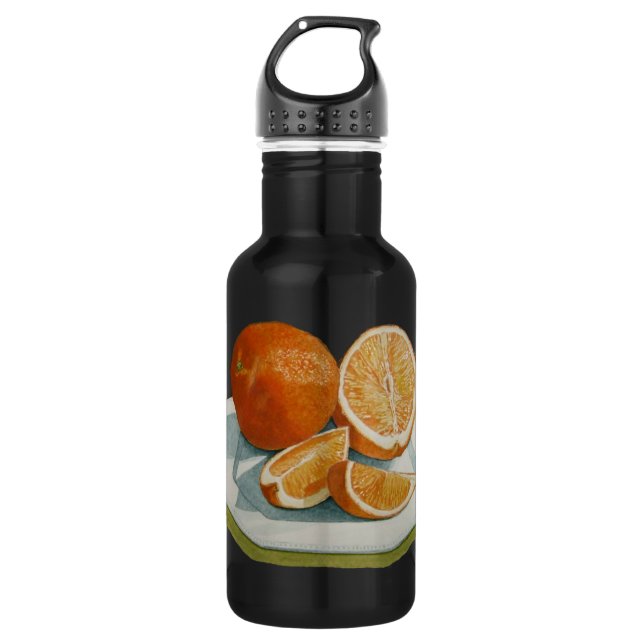 one off picture of slices of juicy oranges 532 ml water bottle (Front)